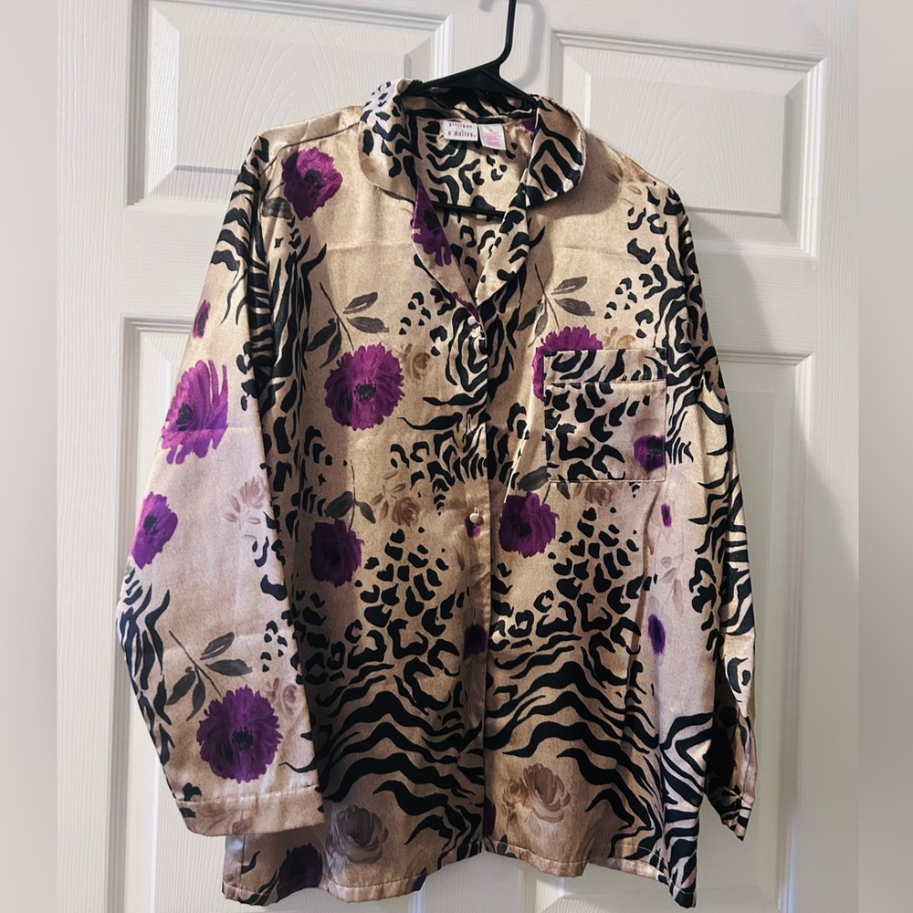 Gilligan & O'Malley Long Sleeve Pajama Set- Size M Top Size S Bottom